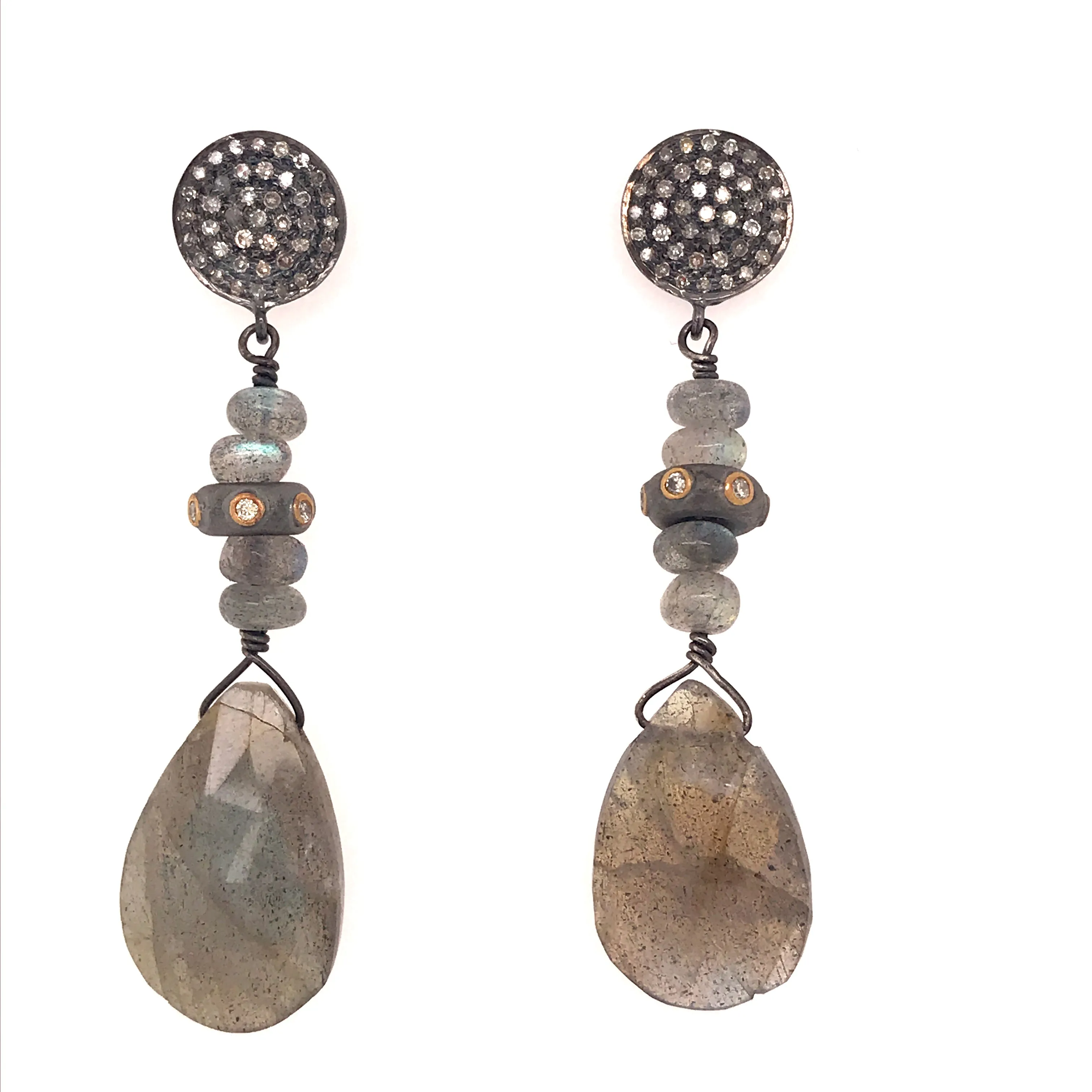 Sterling Silver Labradorite Dangle Earrings