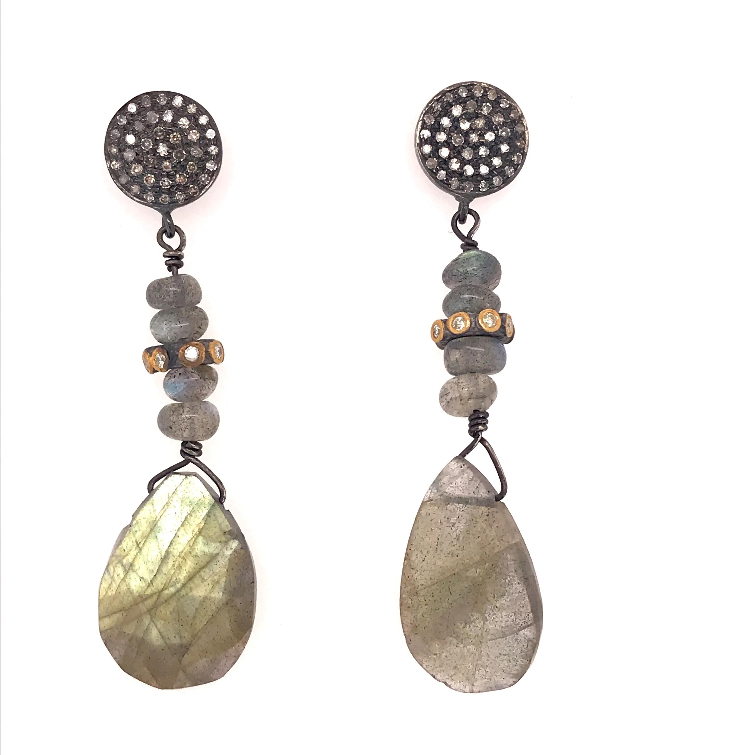 Sterling Silver Labradorite Dangle Earrings