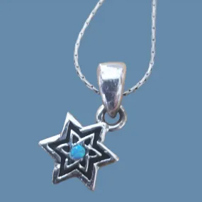 Sterling Silver Magen David Necklace Star of David pendant