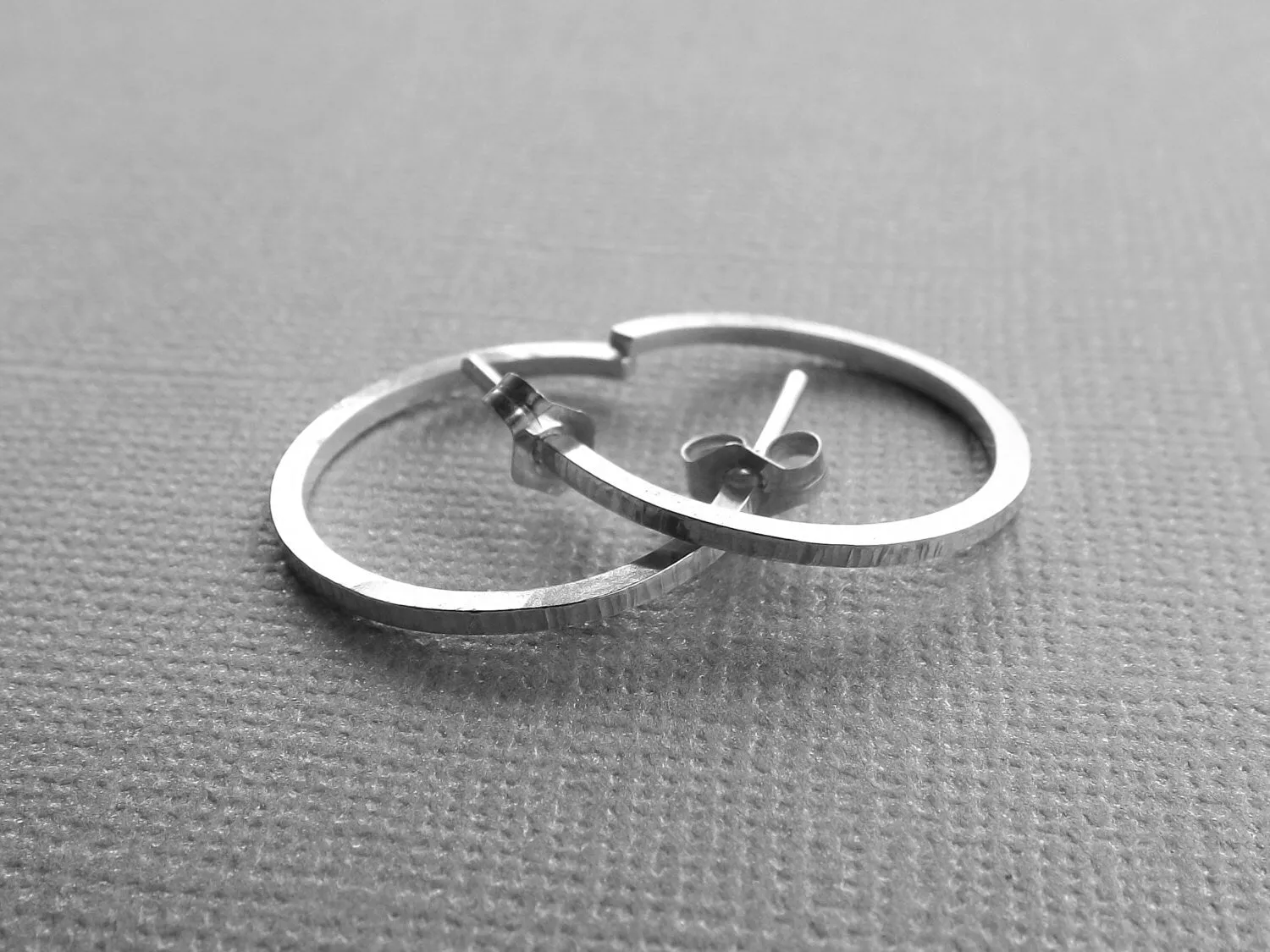 Sterling Silver Notched Earrings,Earrings,Sterling Earrings,Post Earrings,Hoop Earrings,TexturedEarrings,Minimalist Earrings,Post Earrings