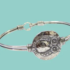 Sterling silver owl bracelet for women, Owl Bracelet symbolizing wisdom, intuition, and insight