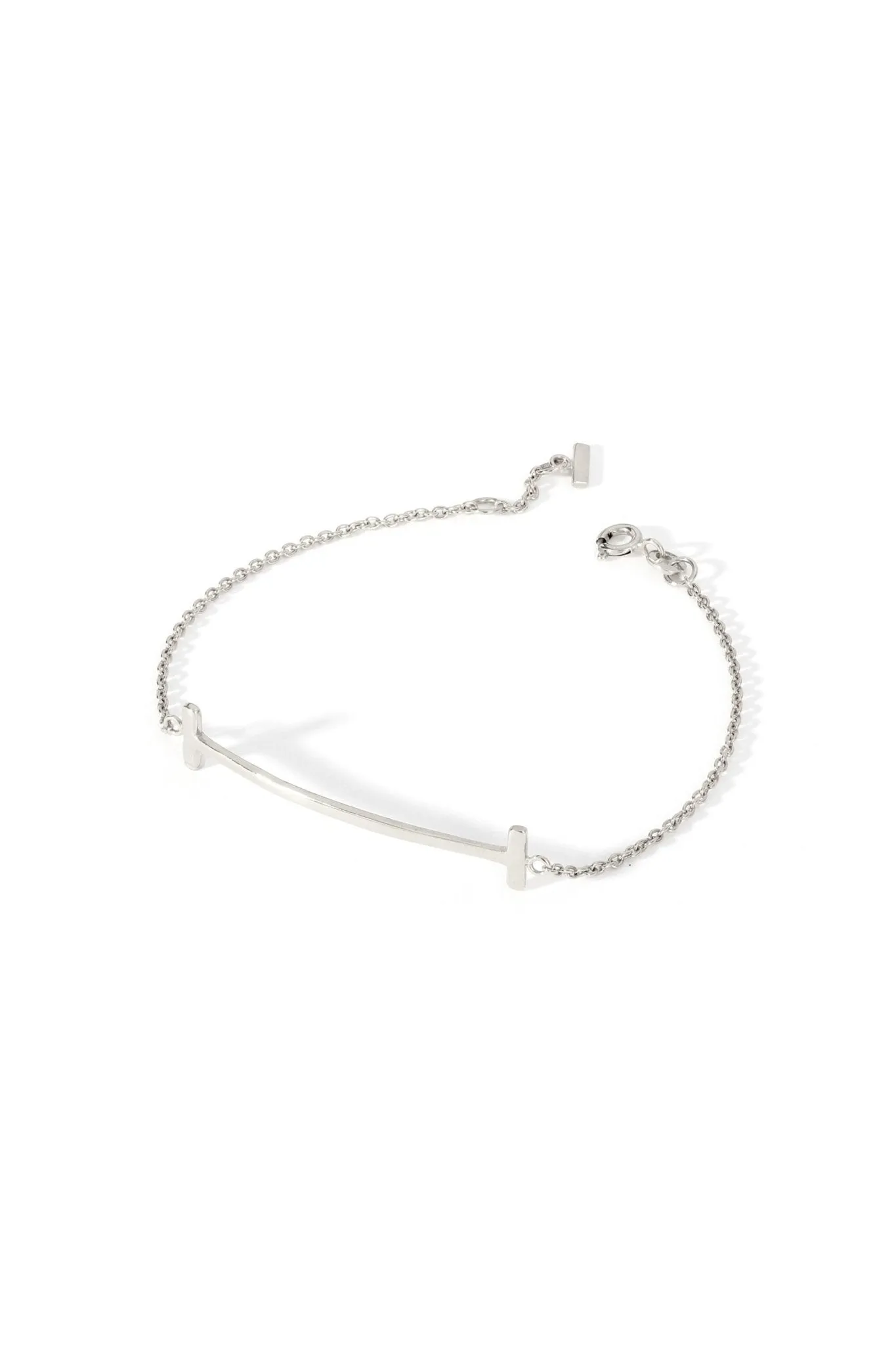 Sterling Silver T Bar Bracelet