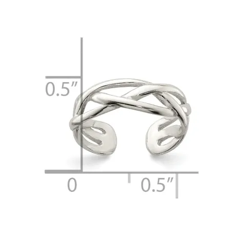 Sterling Silver Woven Toe Ring