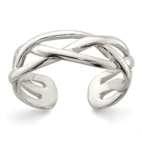 Sterling Silver Woven Toe Ring