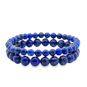 Stretchy Lapis Lazuli Beaded Bracelets