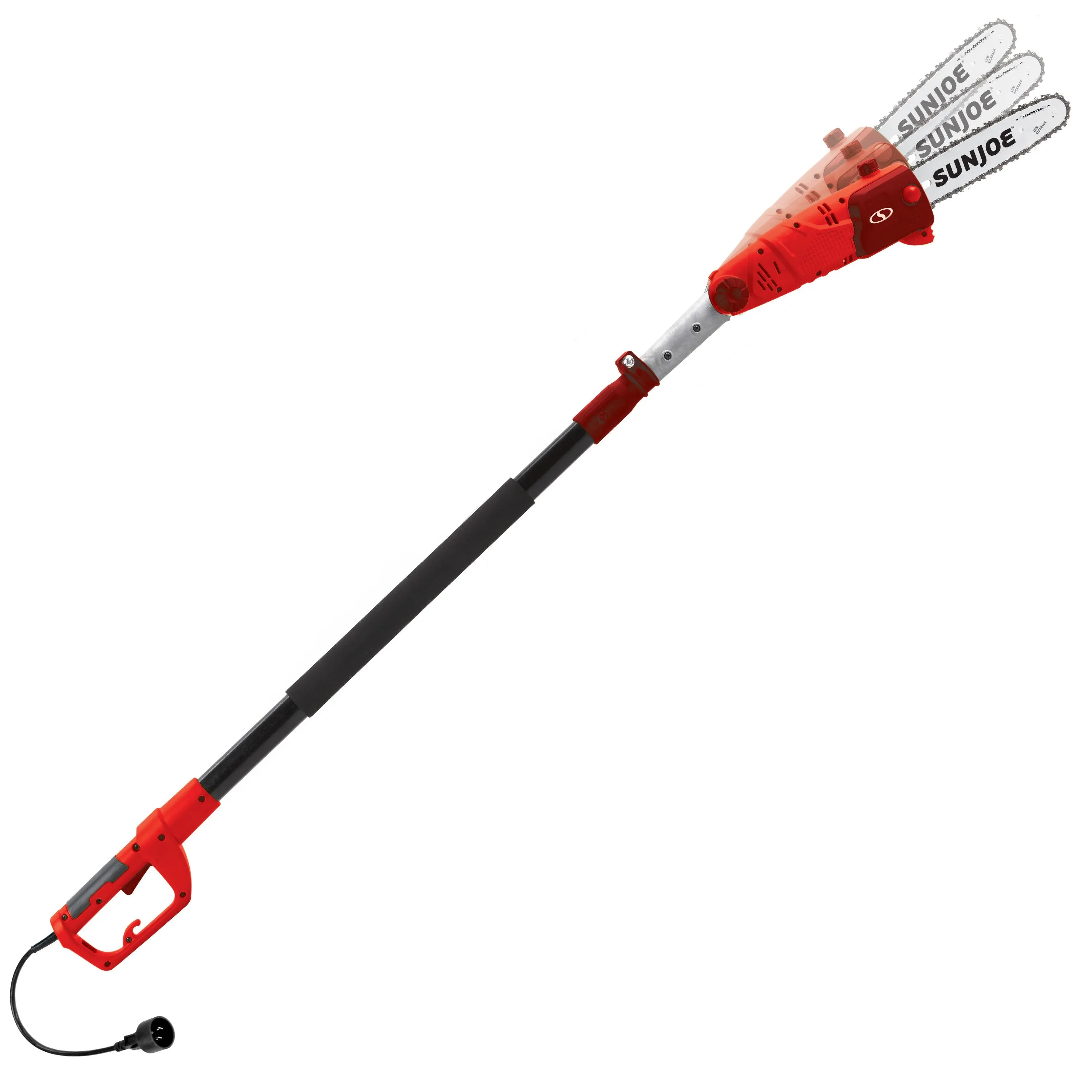 Sun Joe SWJ803E-RED Electric Multi-Angle Pole Chain Saw | 10 inch | 8.0 Amp (Red)