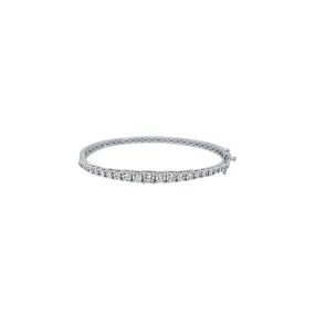 Tennis Bangle with Cubic Zirconia in Sterling Silver