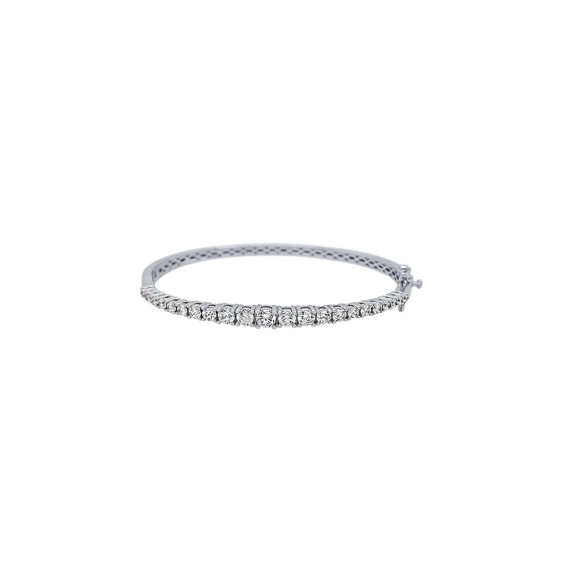 Tennis Bangle with Cubic Zirconia in Sterling Silver