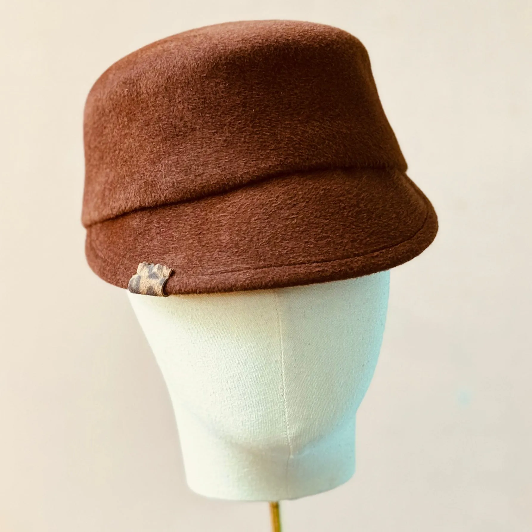 The Baxter Cap in Brandy Velour Felt