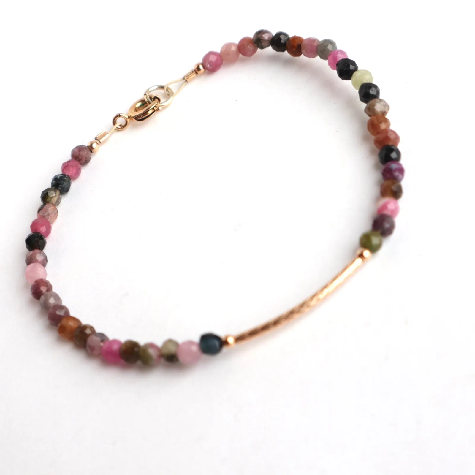 Tourmaline Gold Bar Bracelet