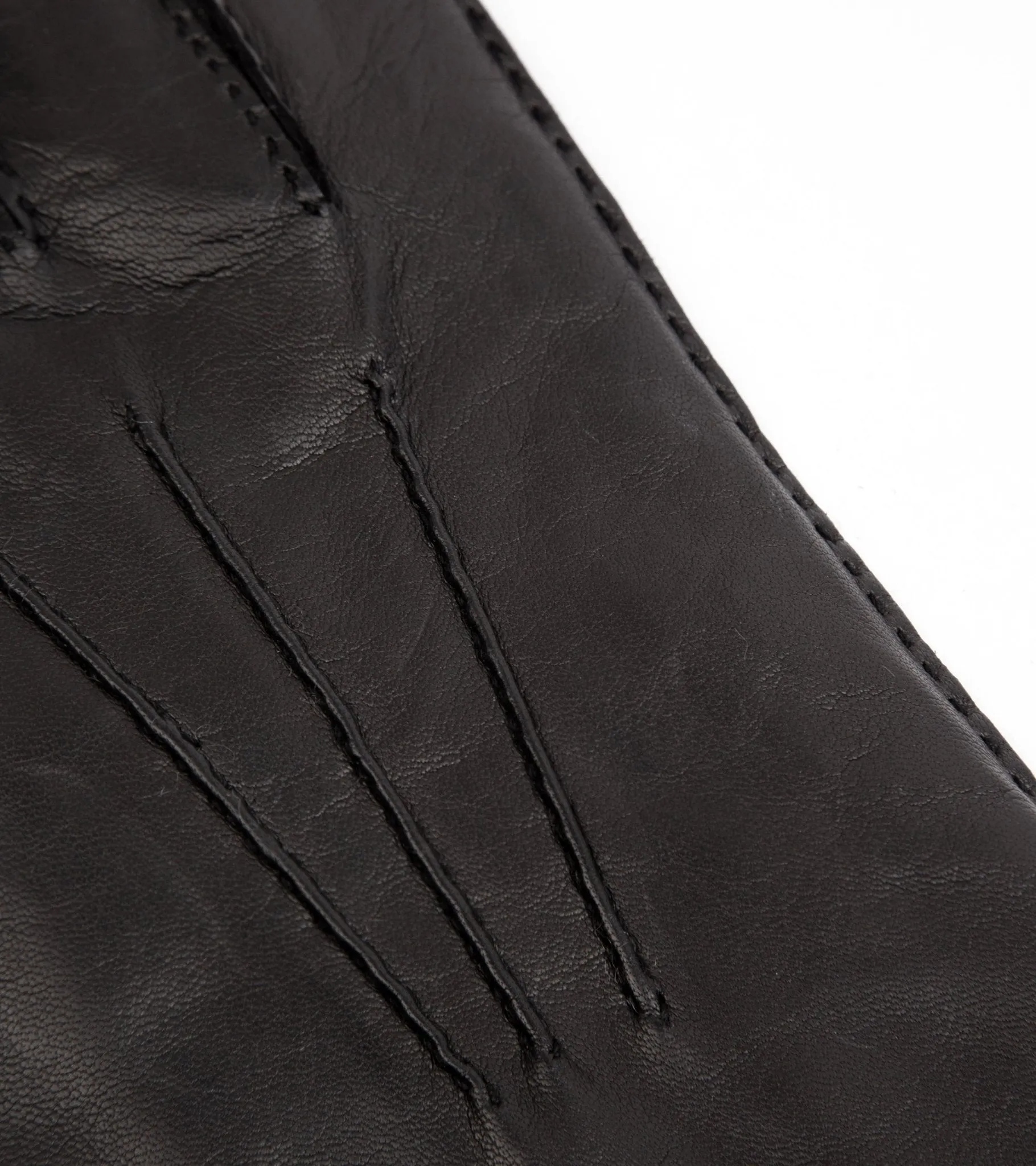 Trunk Cashmere Lined Napa Leather Gloves: Black