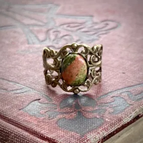 Unakite and Brass Ring