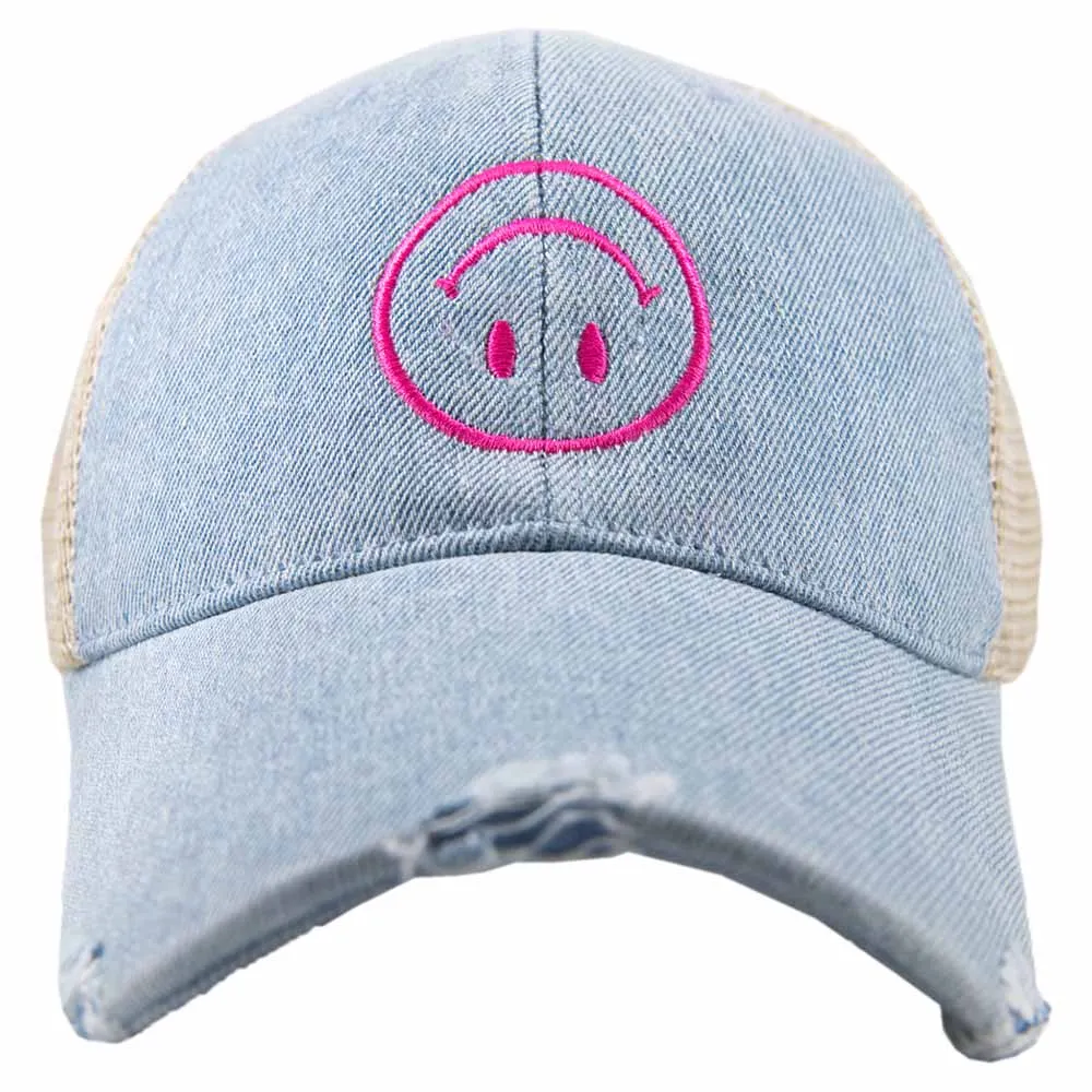 Upside Down Happy Face Wholesale Trucker Hat