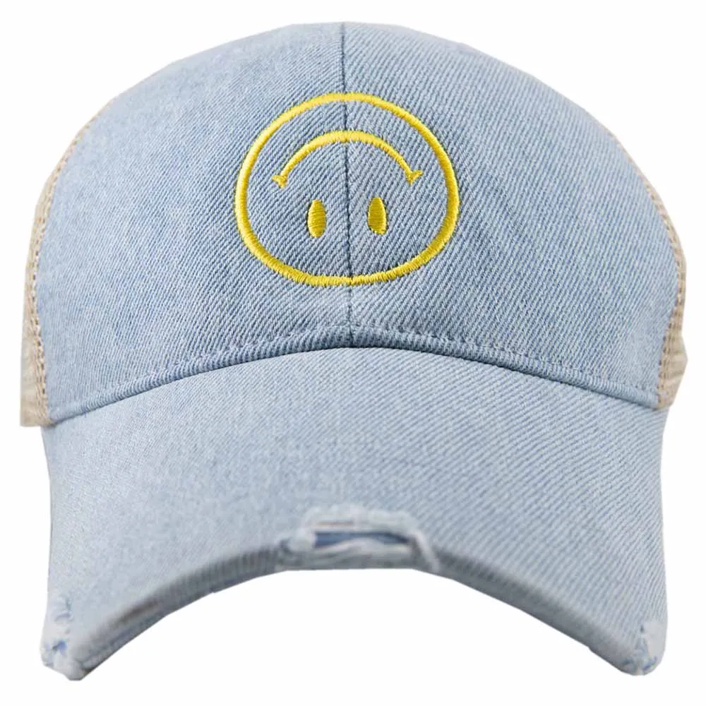 Upside Down Happy Face Wholesale Trucker Hat