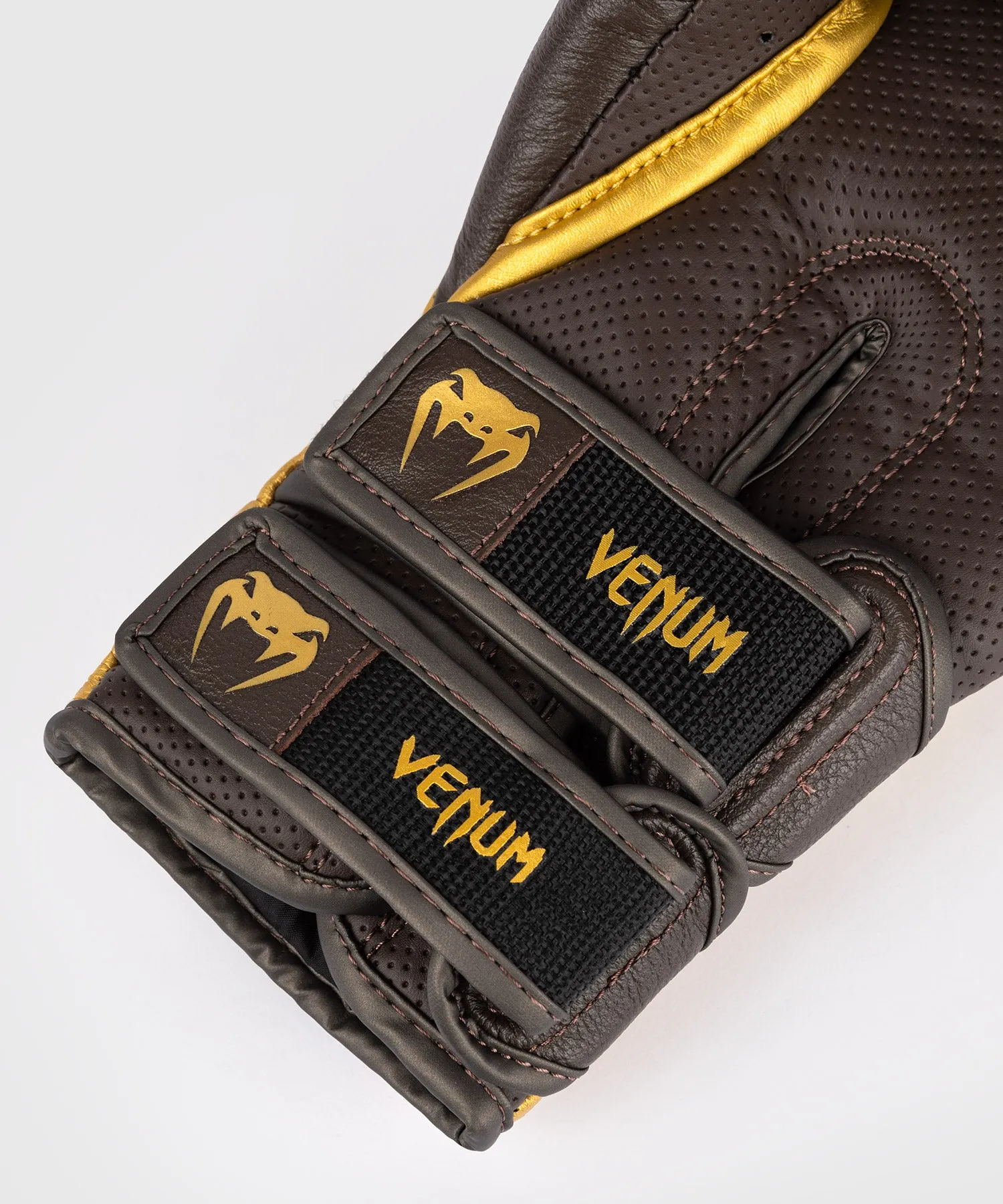 Venum Reverso Boxing Gloves - Chocolate / Gold