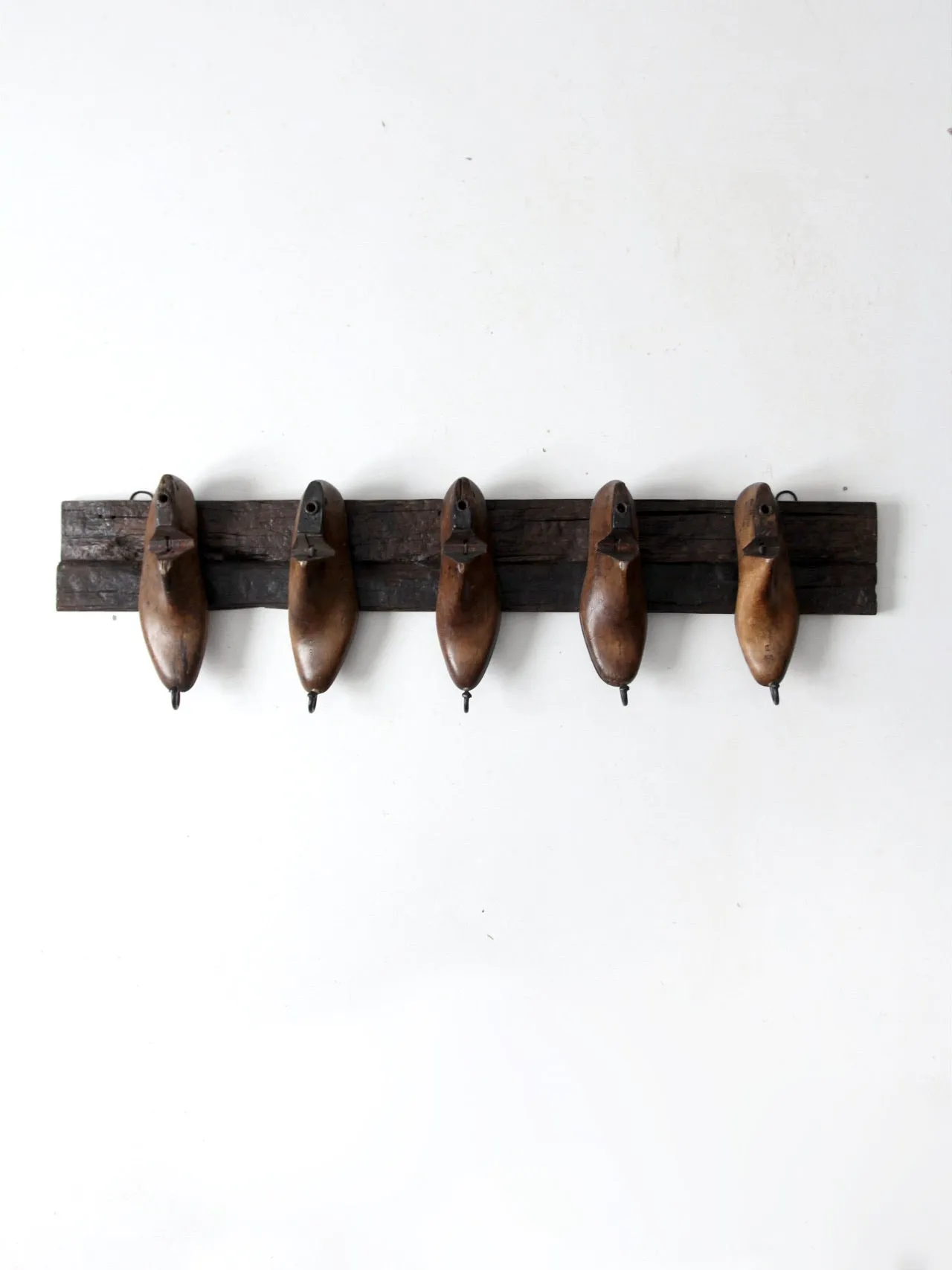 vintage cobbler's shoe wall mounted coat rack