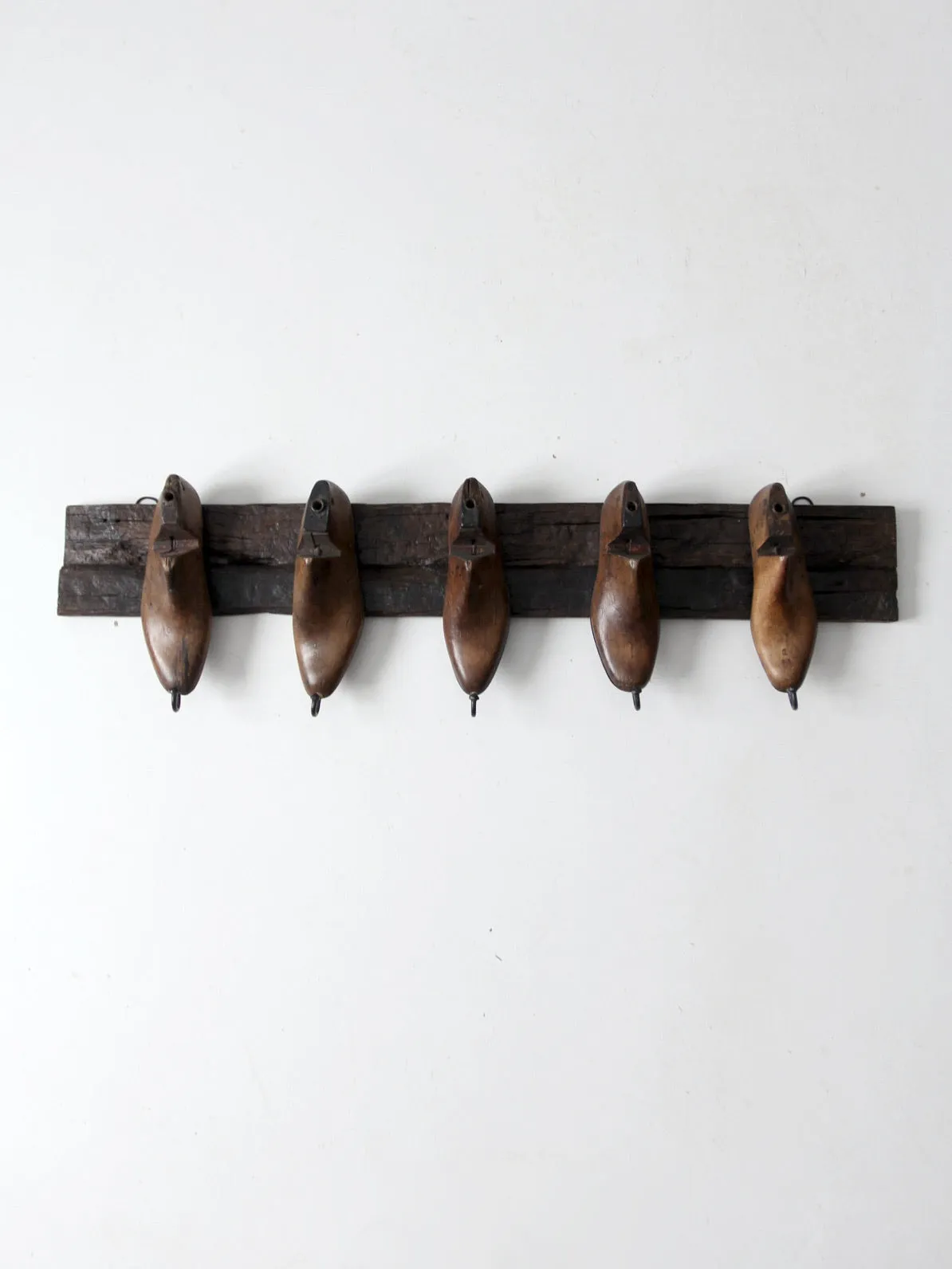 vintage cobbler's shoe wall mounted coat rack