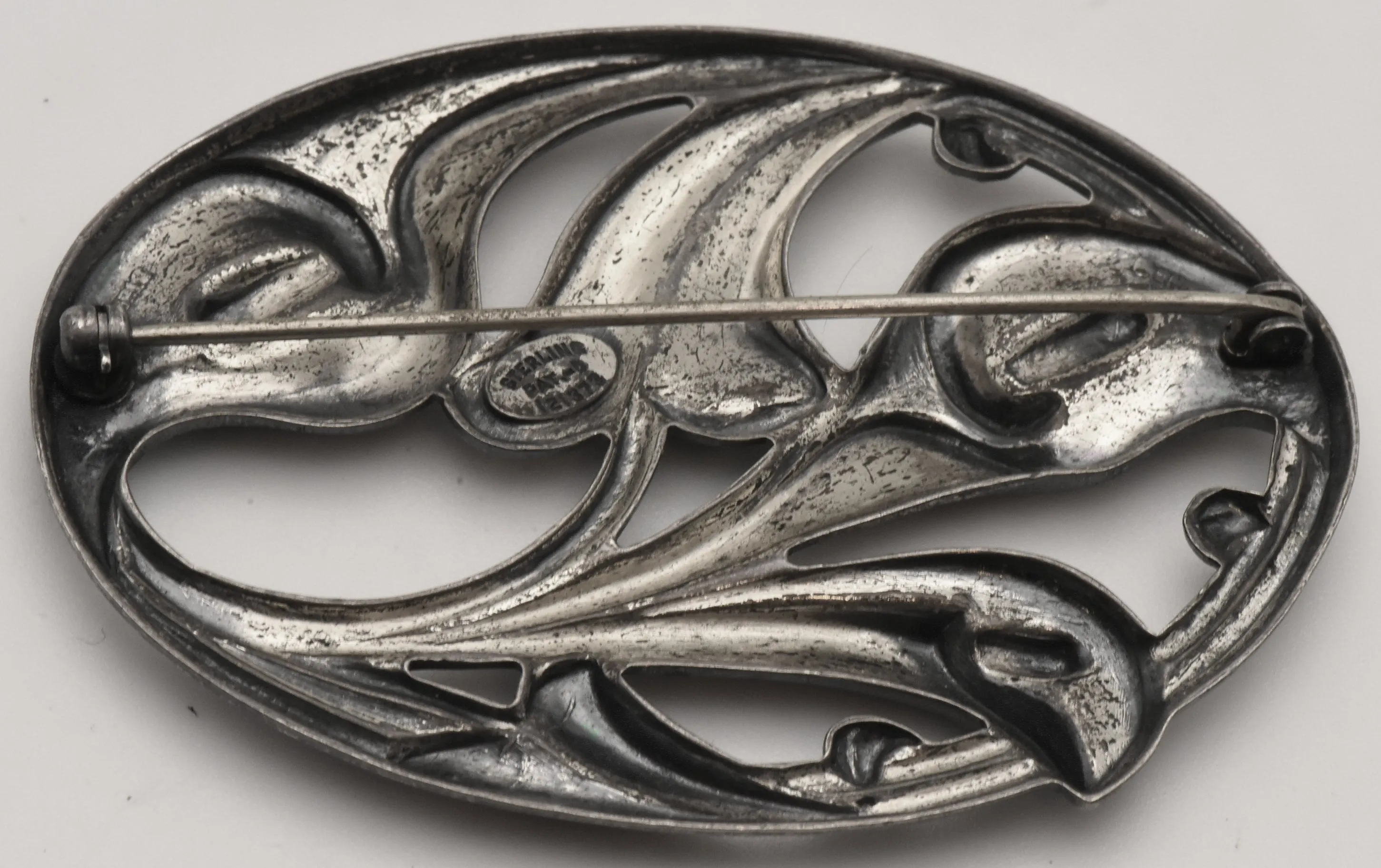 Vintage Sterling Silver Calla Lily Brooch