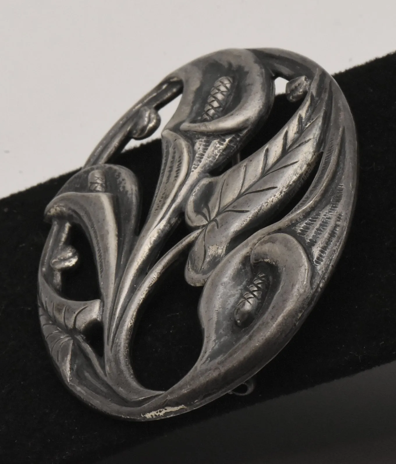 Vintage Sterling Silver Calla Lily Brooch