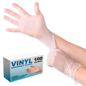 Vinyl Disposable Gloves (1 Box = 100 Gloves)