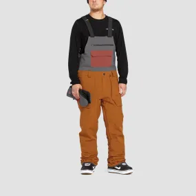 Volcom Roan 15K Snow Bib Overall Pants Caramel