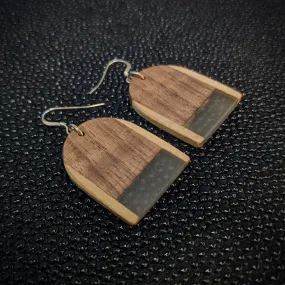 Walnut Semi Dangle Earrings