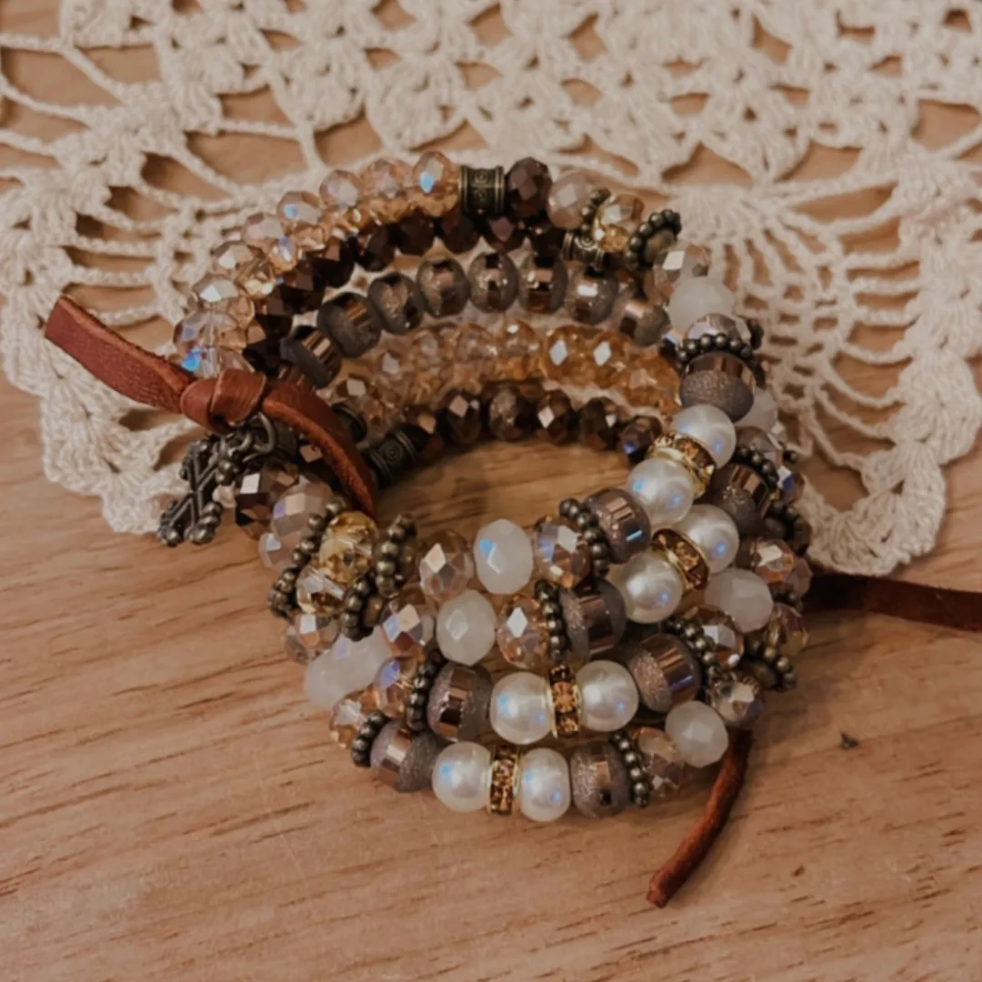 Warm Tone Wrap Bracelet