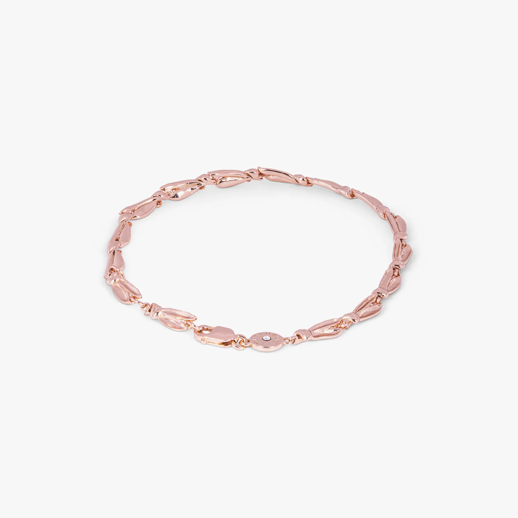 Wild Flower bracelet in 14k rose gold plated silver