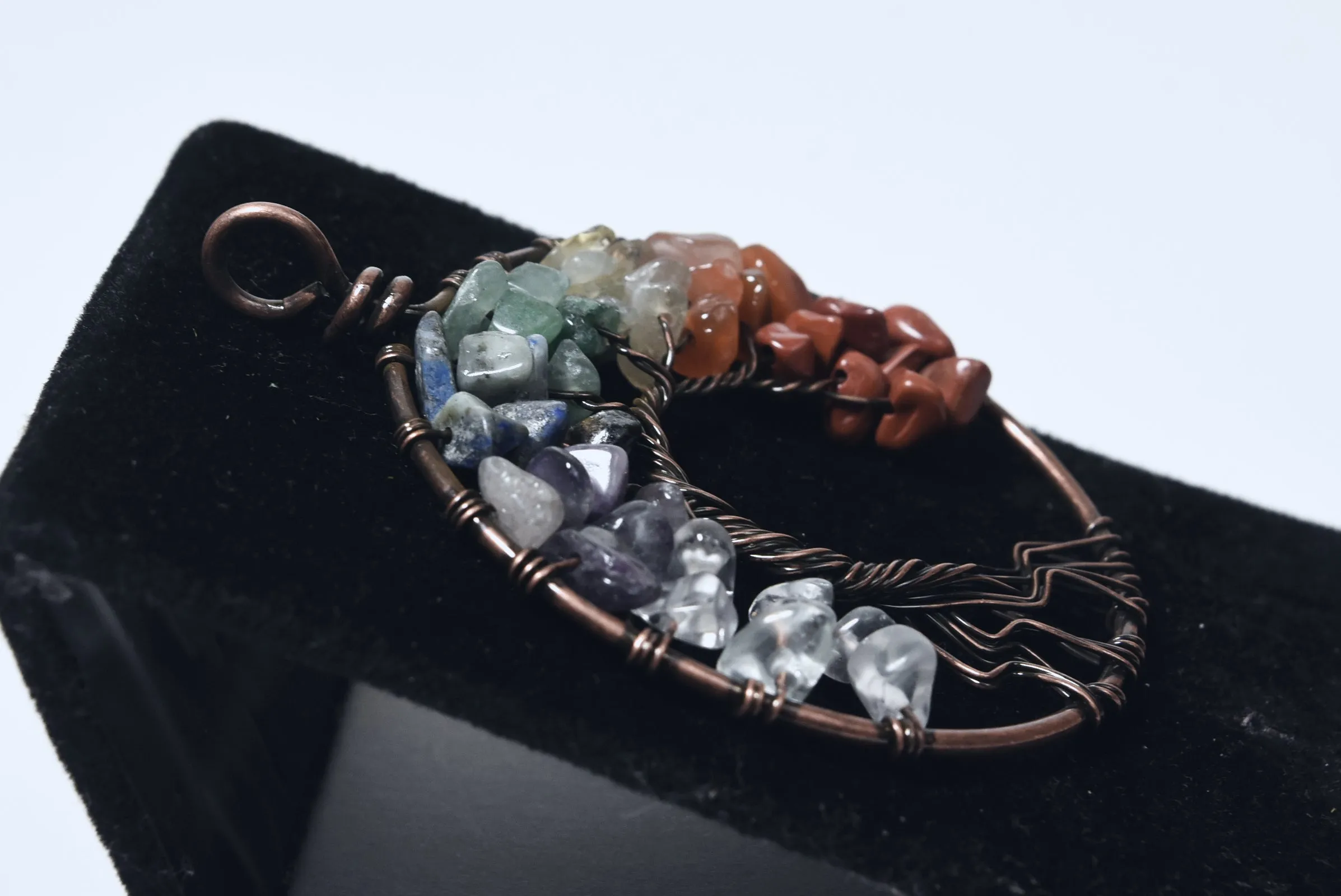 Wire Wrapped Gemstone "Tree of Life" Pendant