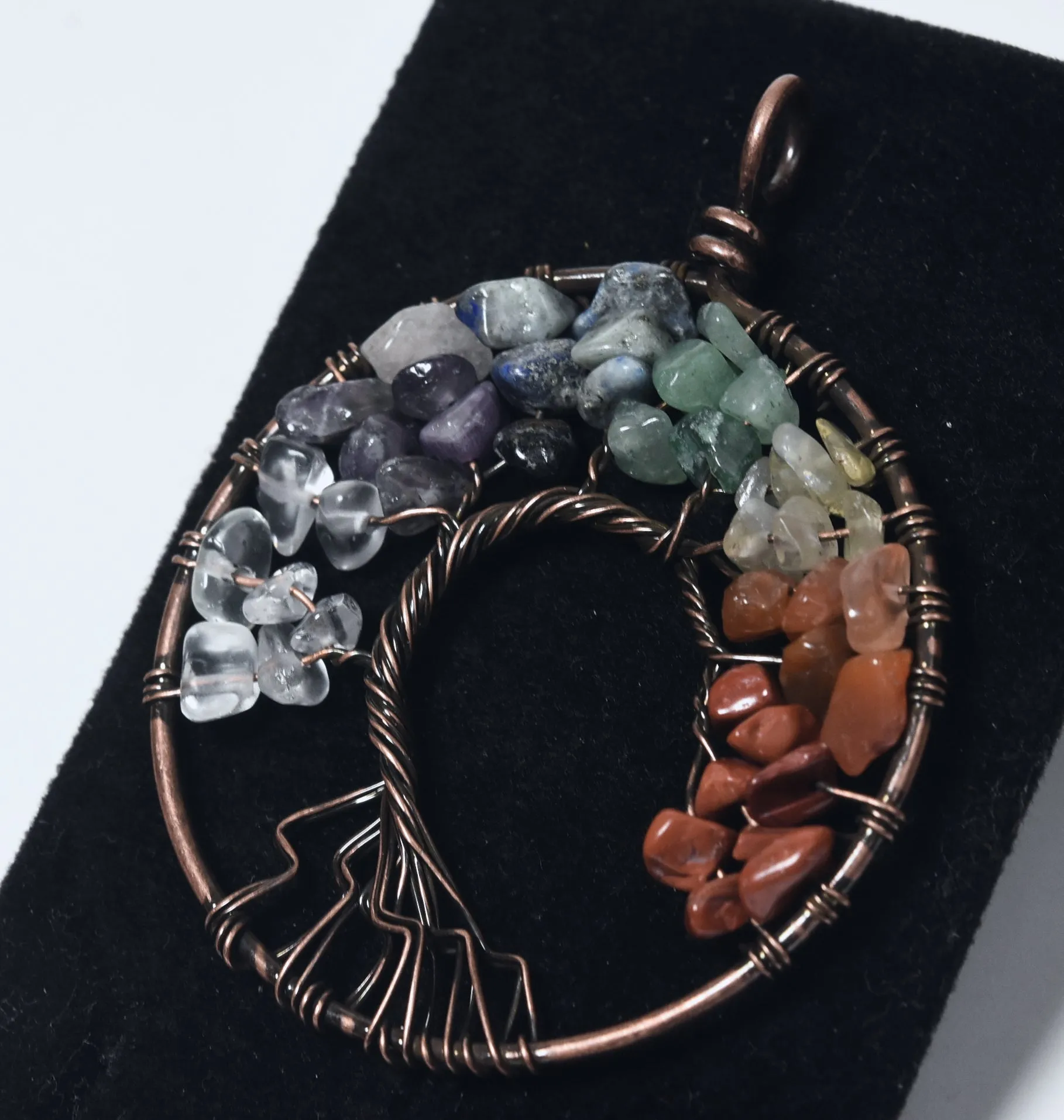 Wire Wrapped Gemstone "Tree of Life" Pendant