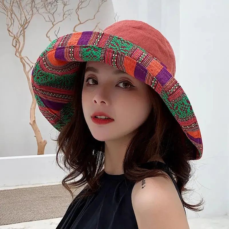 Women's Floppy Fisherman Cap for Women - Stylish Sun Protection Hat in Cotton for Outdoor Activities