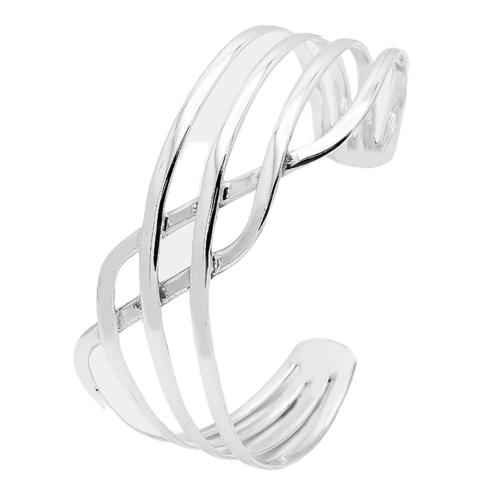 Women's Handmade 925 Sterling Silver Plain Polished Bangle