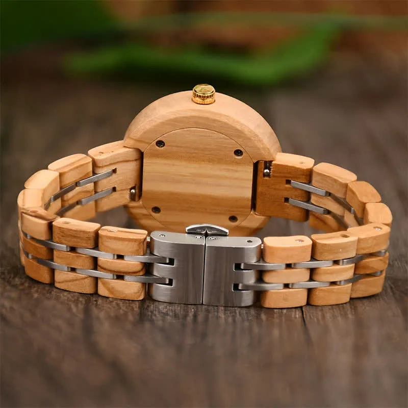 Women's Minimalist Roman Numerals Wooden Watch