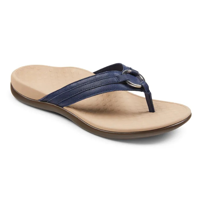 Womens Vionic Aloe Toe Post Sandal Navy