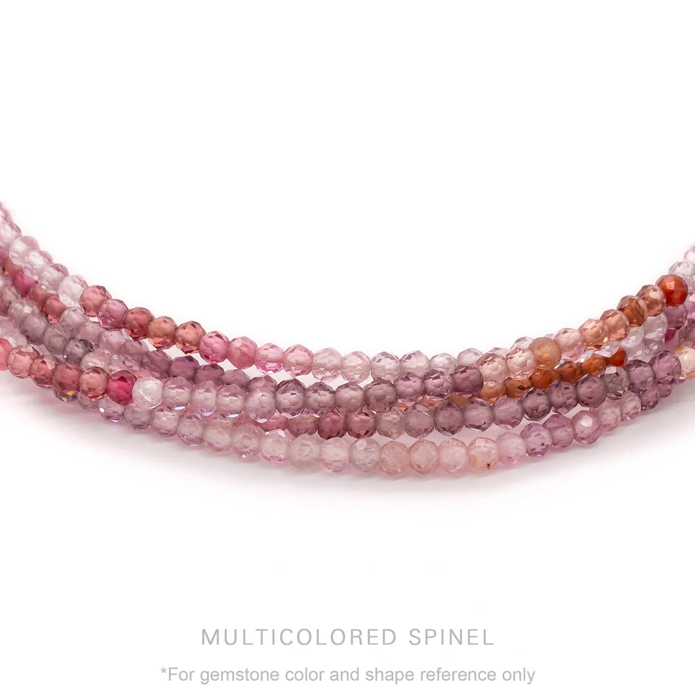 'Wrap' Gemstone Mini Hammered Disc Station Necklace