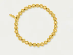 Yellow Gold Stretch Midi Beaded Bracelet