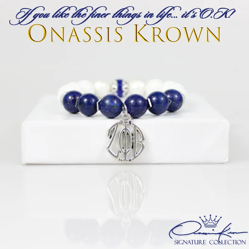 Zetas Greek Letter Bead Bracelet